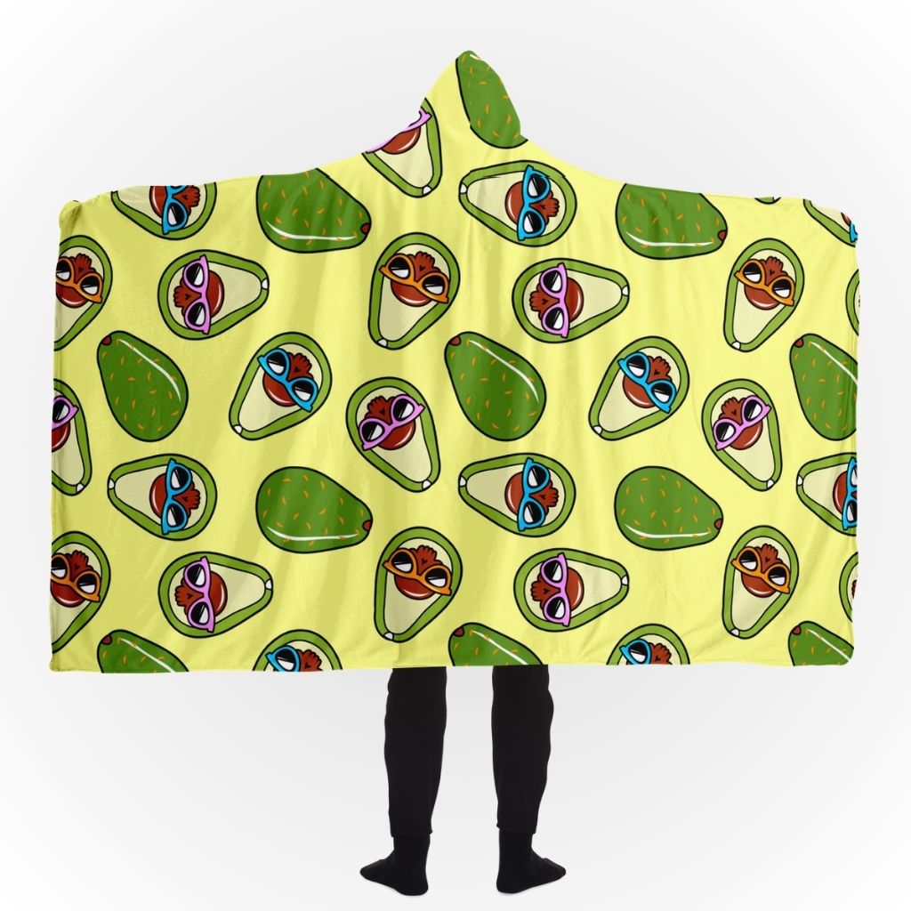 Plaid à Capuche Skull Avocado