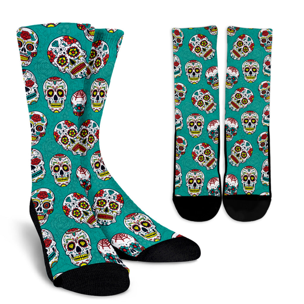 Chaussettes tete de mort mexicaine