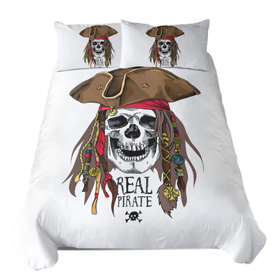 Exprimez votre passion pour l'esprit libre des corsaires avec notre Housse de Couette Tête de Mort Pirate qui ajoutera une touche d'audace et de caractère à votre chambre à coucher. 