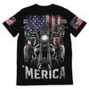 Tee shirt american biker de dos