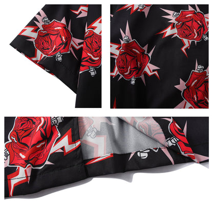 3 - Chemise Electro Roses détails