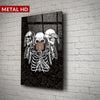 Tableau Tête de Mort 3 Wise Skulls en Metal HD
