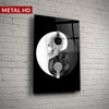 Tableau tête de mort yin yang en metal HD