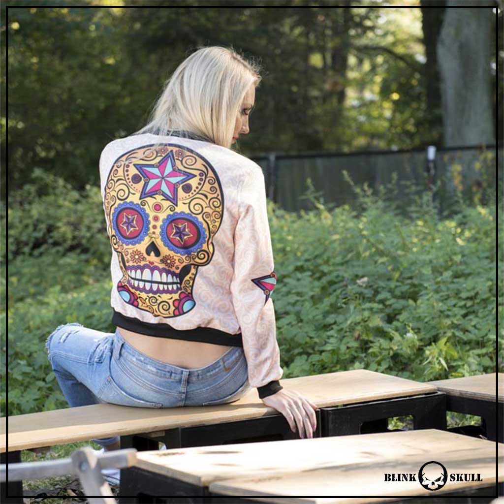 Bomber Femme Skull Mexicain