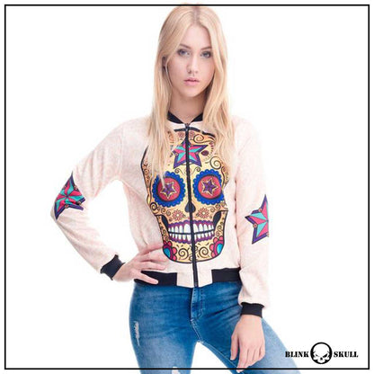 Bomber Femme Skull Mexicain