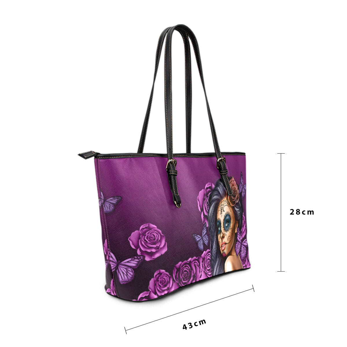 Sac Tote Cuir - RENA CALAVERA - Purple