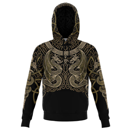 VIKING DRAONS Gold - Sweat à Capuche 3D