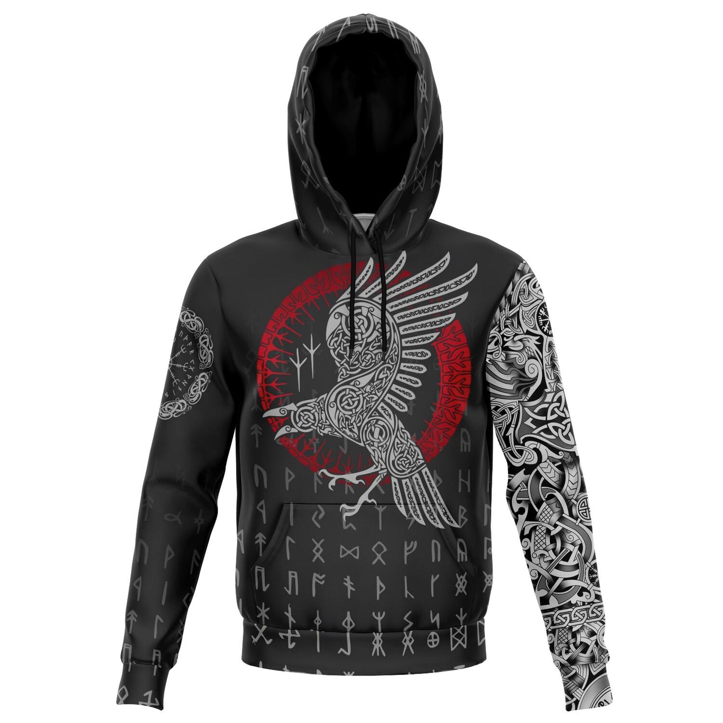 VIKING STONE RAVEN - Sweat à Capuche 3D