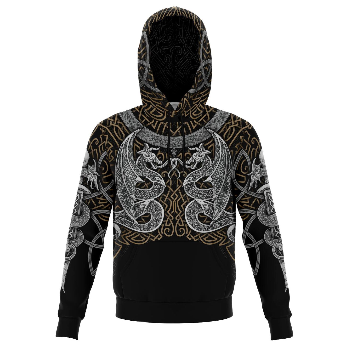 VIKING DRAGONS Gold Silver - Sweat à Capuche 3D