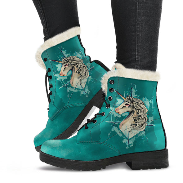 Green Unicorn - Boots Fourrées