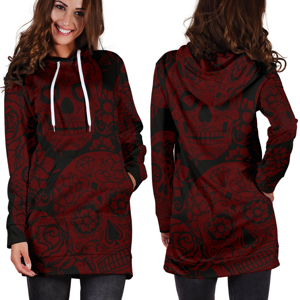 RED SUGAR SKULL - Robe Sweat à Capuche